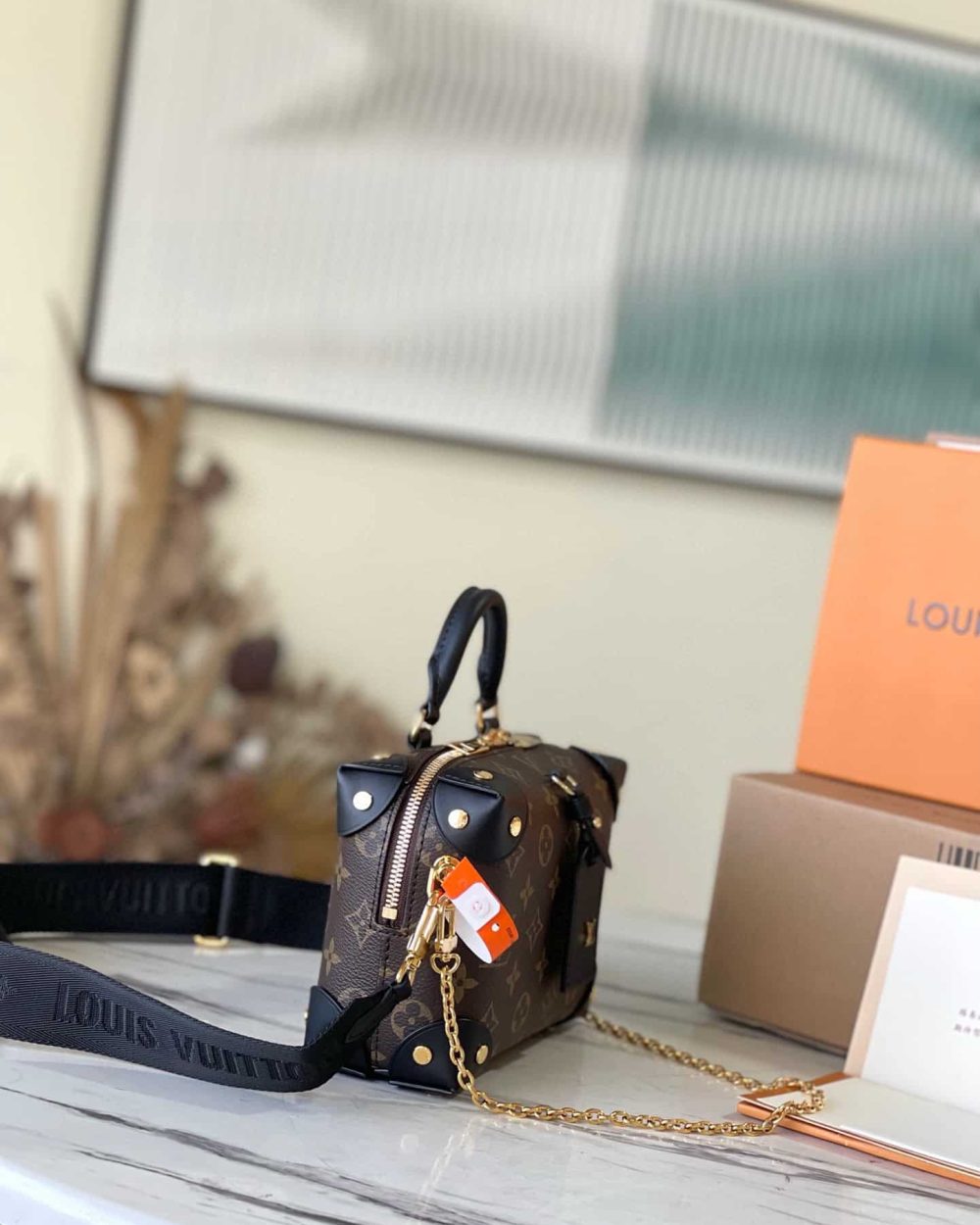 1:1 Replica Louis Vuitton LV Petite Malle Souple Monogram Canvas Luxury Bag For Women M45571 - 7.9in/20cm