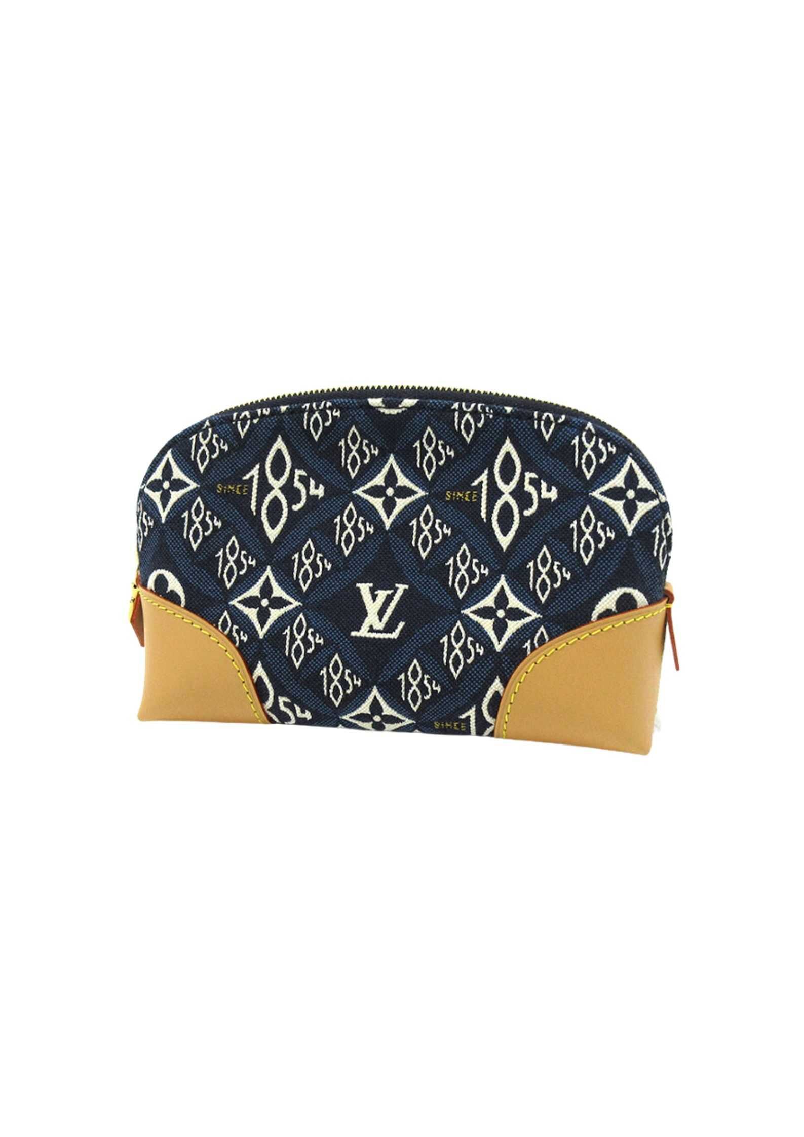 1:1 Replica Louis Vuitton LV Since 1854 Pochette Cosmetique PM Blue Essential Bag For Women 19 cm/ 7.5 in