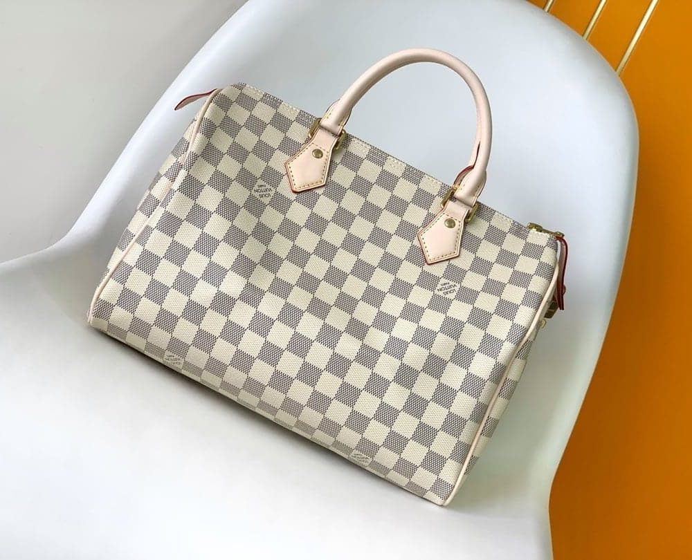 1:1 Replica Louis Vuitton LV Speedy 30 Damier Azur Canvas Luxury Bag For Women N41370 - 11.8in/30cm