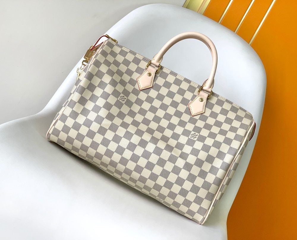 1:1 Replica Louis Vuitton LV Speedy 35 Damier Azur Canvas Luxury Bag For Women N41369 - 13.8in/35cm