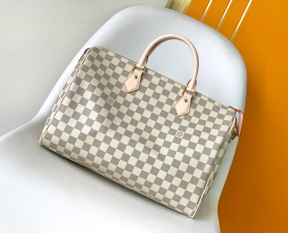 1:1 Replica Louis Vuitton LV Speedy 35 Damier Azur Canvas Luxury Bag For Women N41369 - 13.8in/35cm
