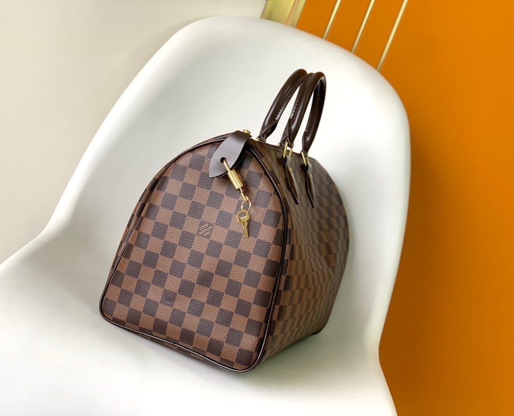 1:1 Replica Louis Vuitton LV Speedy 35 Damier Ebene Canvas Luxury Bag For Women N41363 - 13.8in/35cm