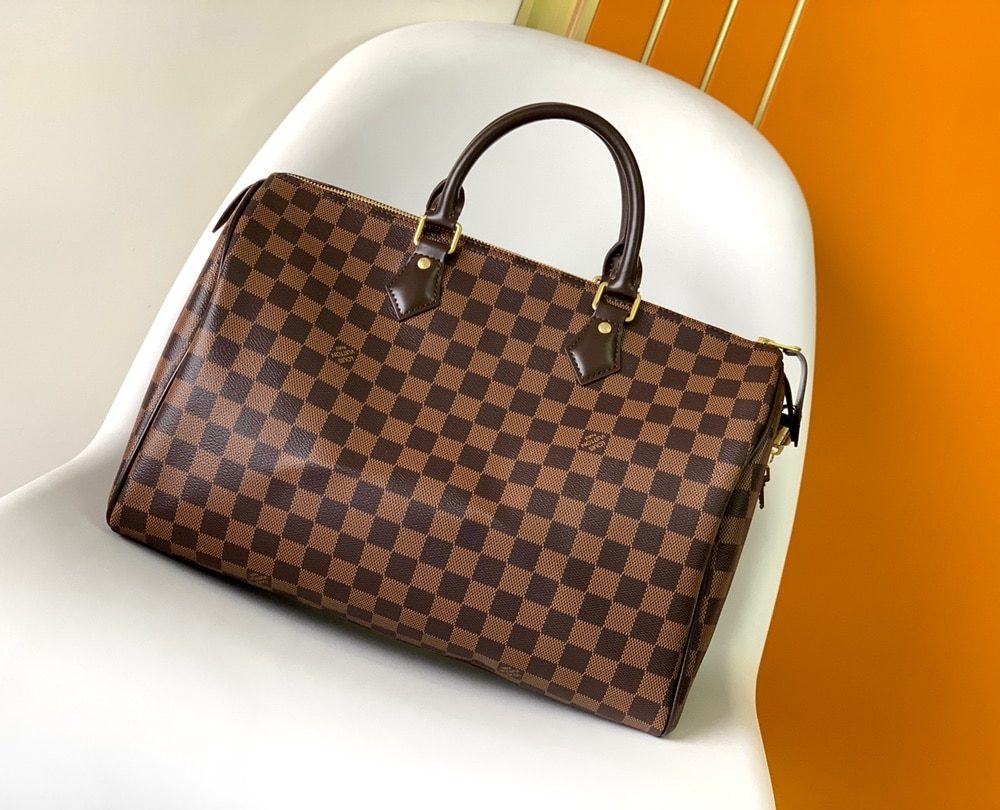 1:1 Replica Louis Vuitton LV Speedy 35 Damier Ebene Canvas Luxury Bag For Women N41363 - 13.8in/35cm