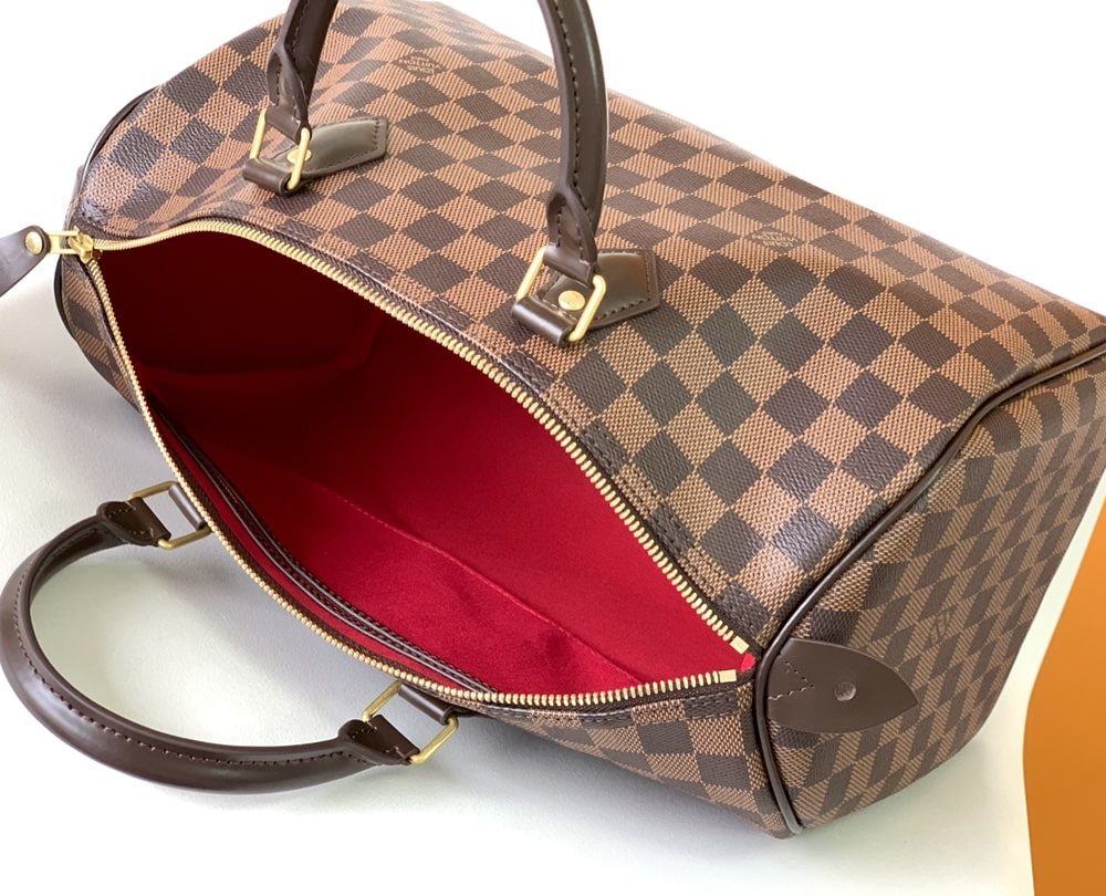 1:1 Replica Louis Vuitton LV Speedy 35 Damier Ebene Canvas Luxury Bag For Women N41363 - 13.8in/35cm
