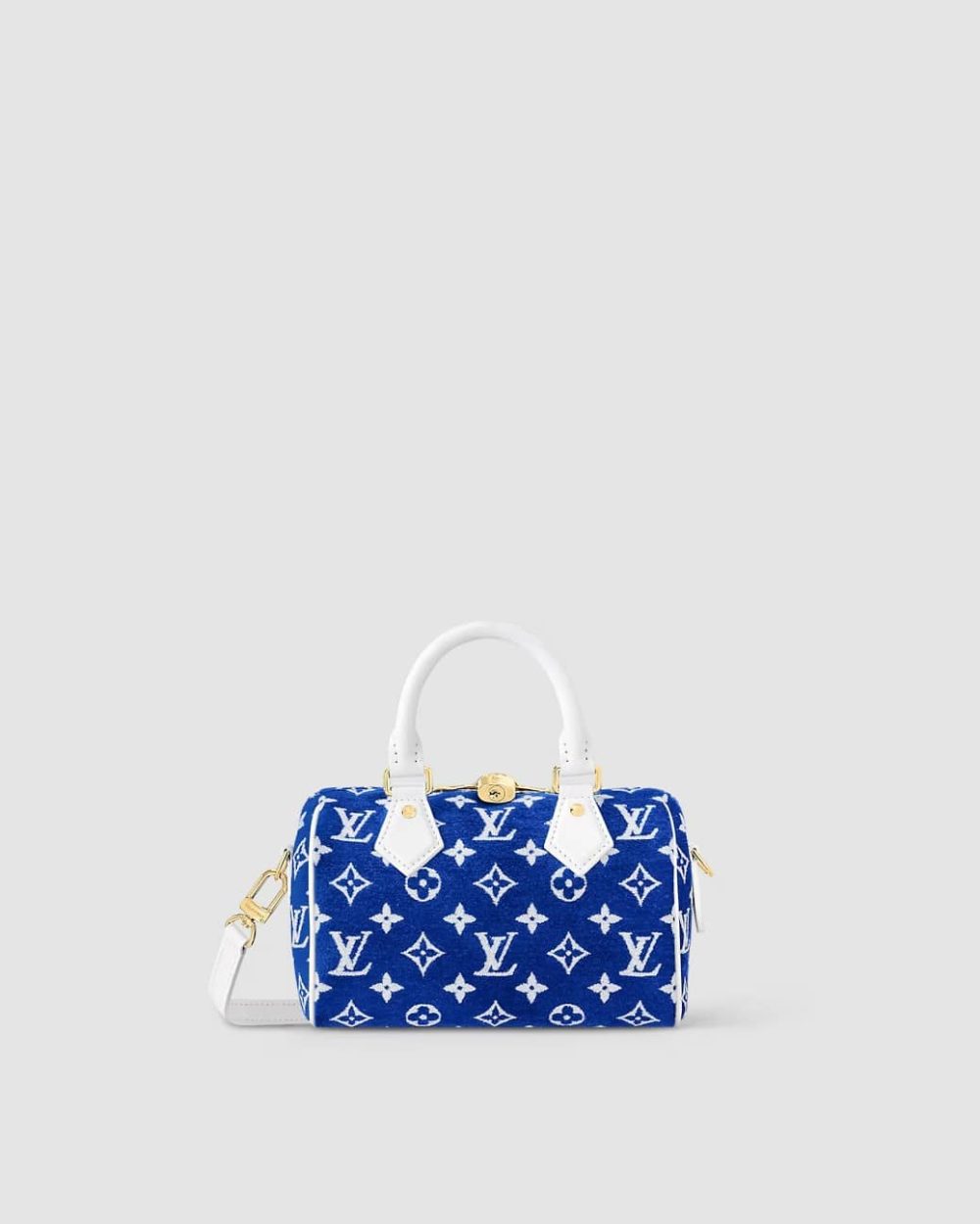 1:1 Replica Louis Vuitton LV Speedy Bandouliere 20 Monogram Blue Luxury Bag For Women M20751 - 20.5cm/8.1in