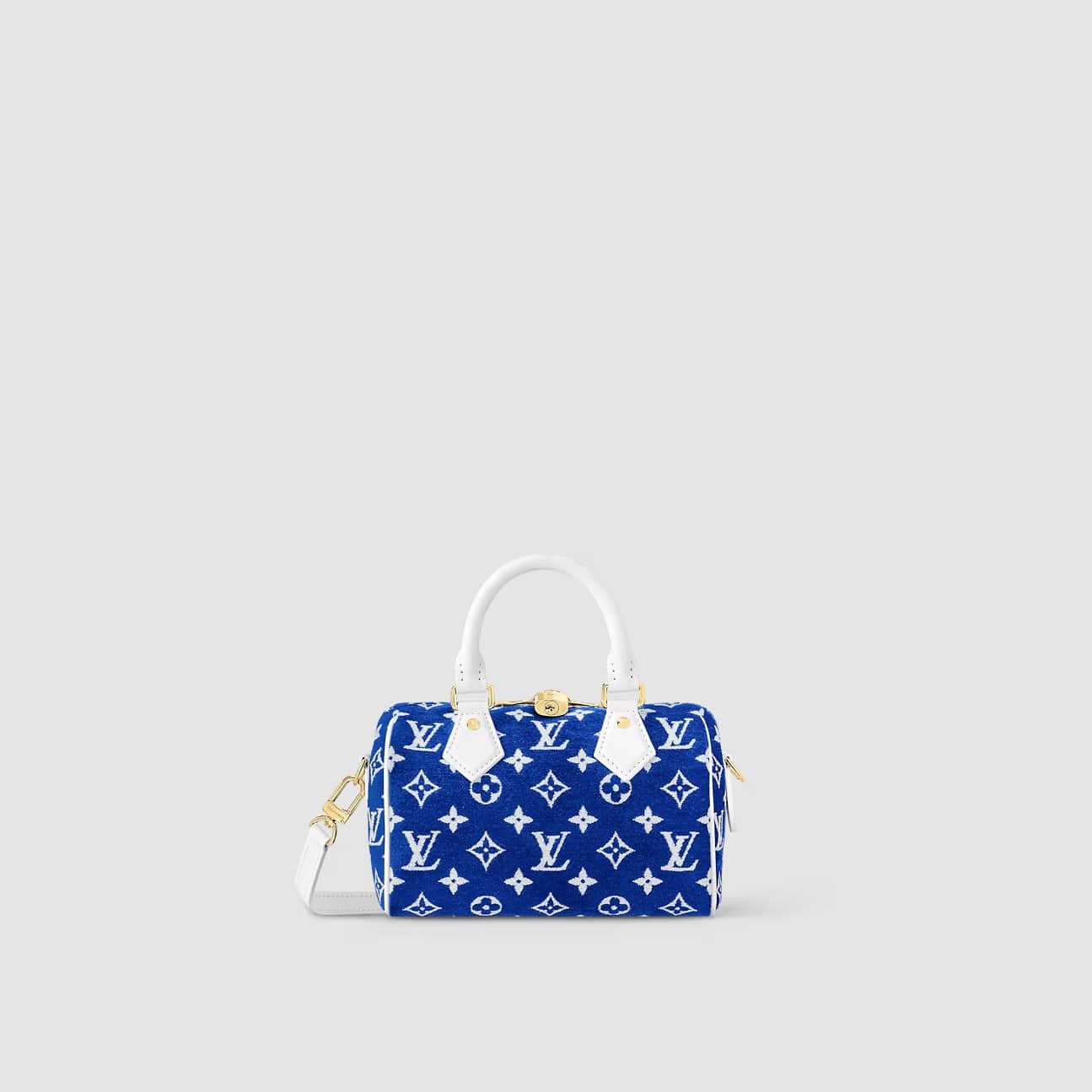1:1 Replica Louis Vuitton LV Speedy Bandouliere 20 Monogram Blue Luxury Bag For Women M20751 - 20.5cm/8.1in