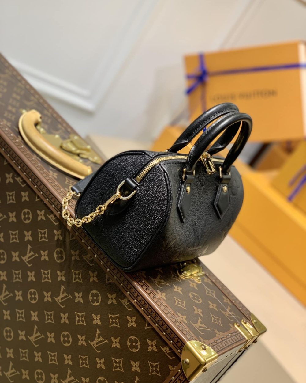 1:1 Replica Louis Vuitton LV Speedy Bandoulière 20 Monogram Empreinte Leather Exclusive Bag For Women M58953 - 7.8in/ 20cm
