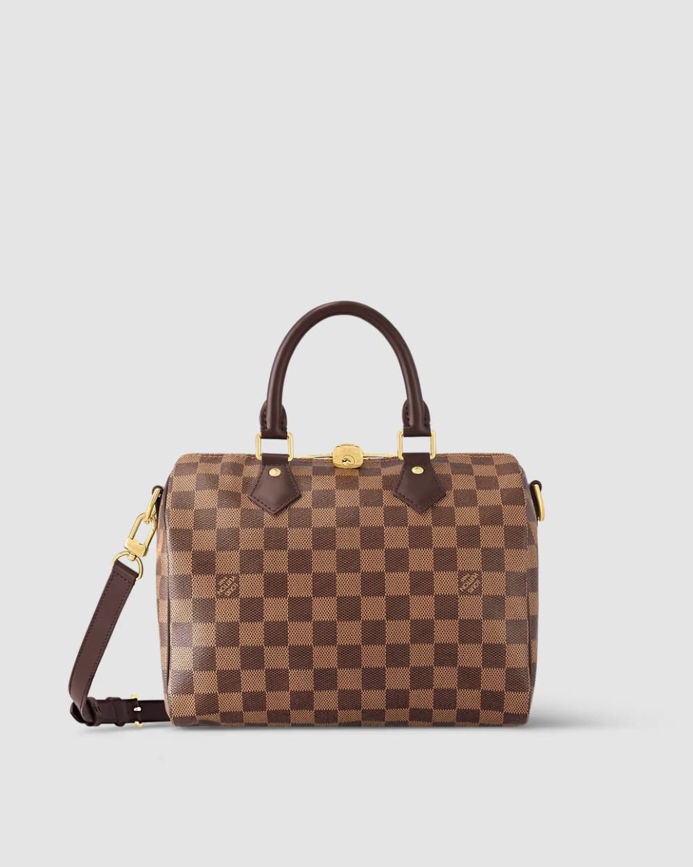 1:1 Replica Louis Vuitton LV Speedy Bandoulière 25 Damier Ebene Canvas Luxury Bag For Women N41368 - 9.8in/25cm