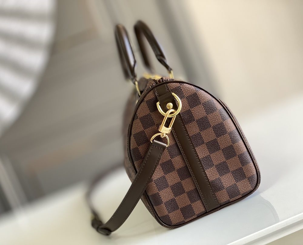 1:1 Replica Louis Vuitton LV Speedy Bandoulière 25 Damier Ebene Canvas Luxury Bag For Women N41368 - 9.8in/25cm