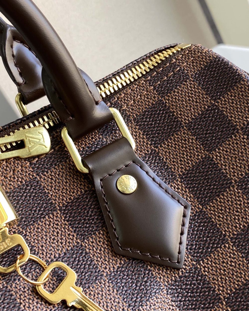 1:1 Replica Louis Vuitton LV Speedy Bandoulière 25 Damier Ebene Canvas Luxury Bag For Women N41368 - 9.8in/25cm