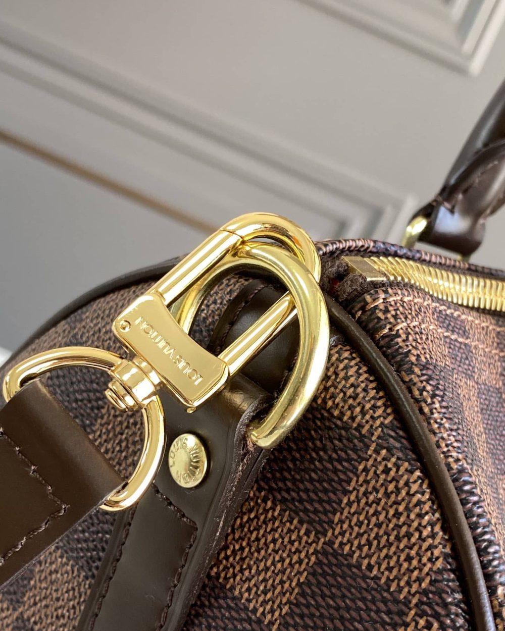 1:1 Replica Louis Vuitton LV Speedy Bandoulière 25 Damier Ebene Canvas Luxury Bag For Women N41368 - 9.8in/25cm