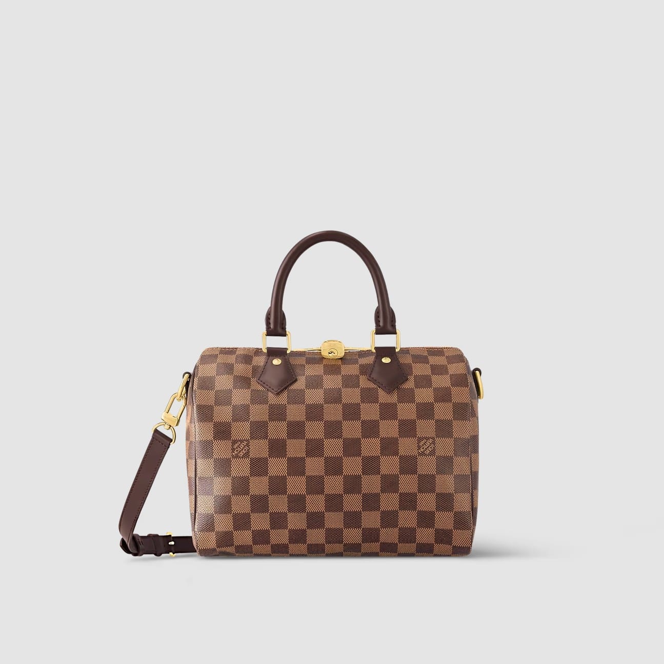 1:1 Replica Louis Vuitton LV Speedy Bandoulière 25 Damier Ebene Canvas Luxury Bag For Women N41368 - 9.8in/25cm