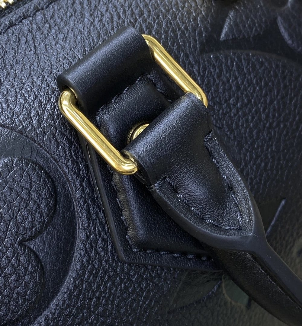 1:1 Replica Louis Vuitton LV Speedy Bandoulière 25 Monogram Empreinte Leather Luxury Bag For Women‎ M58951 Black - 9.8in/ 25cm