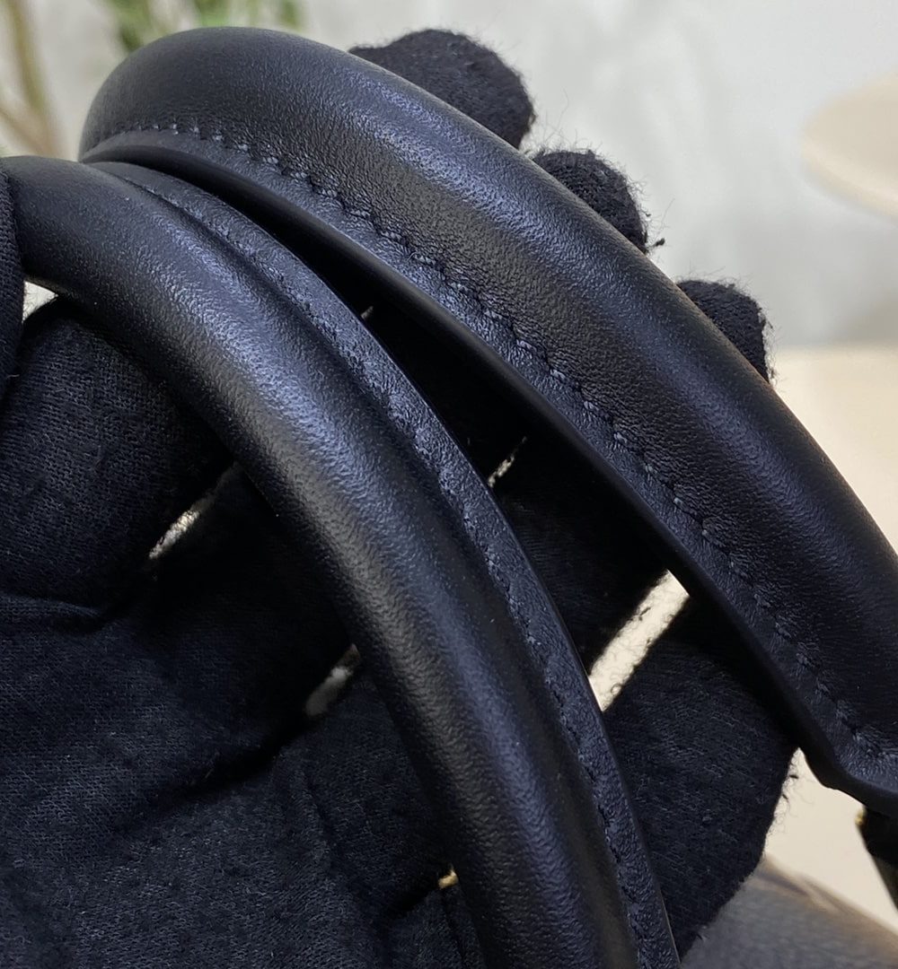 1:1 Replica Louis Vuitton LV Speedy Bandoulière 25 Monogram Empreinte Leather Luxury Bag For Women‎ M58951 Black - 9.8in/ 25cm