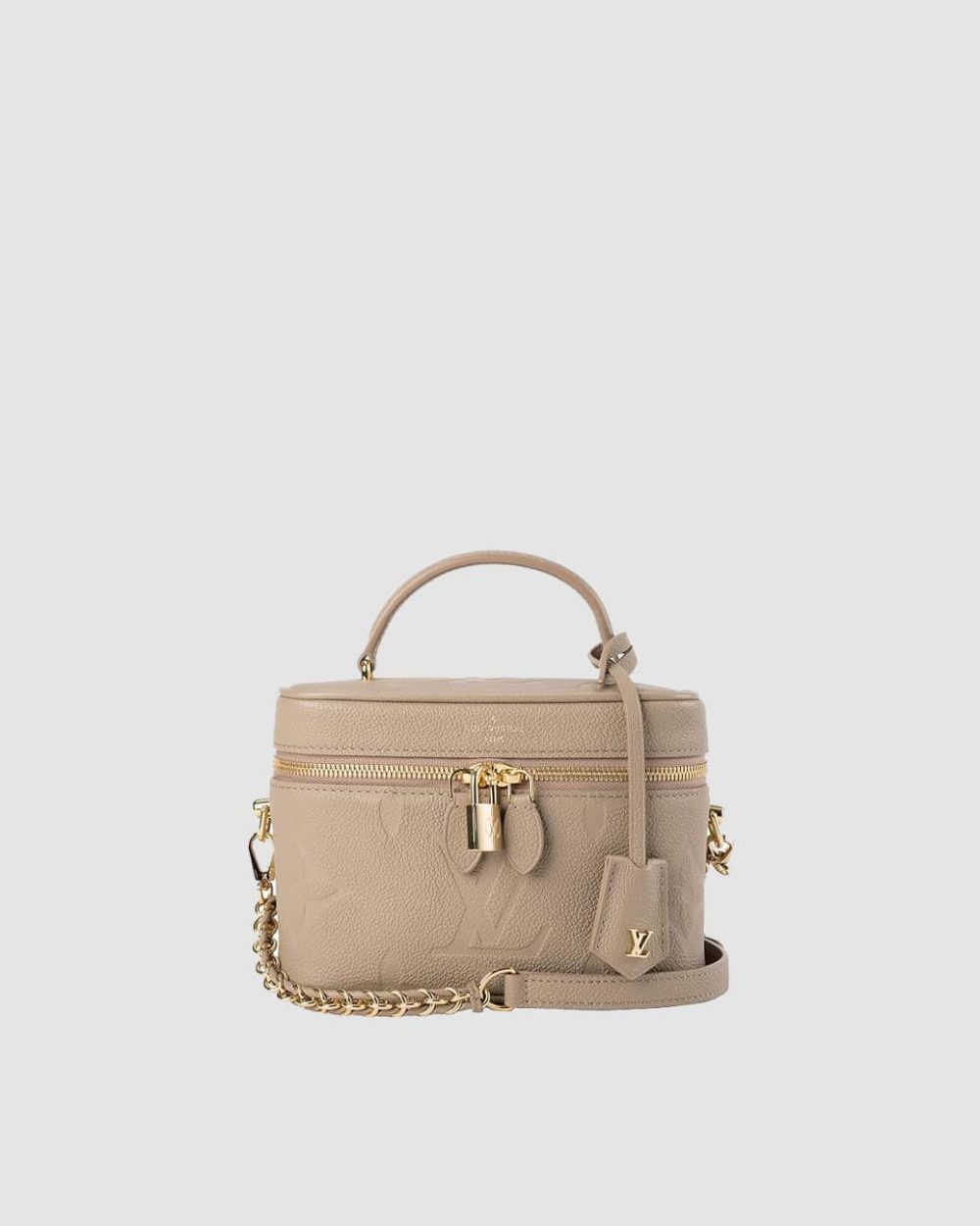 1:1 Replica Louis Vuitton LV Vanity PM Handbag Monogram Empreinte Tourterelle Beige Luxury Bag For Women M45608 -  7.5in/19cm