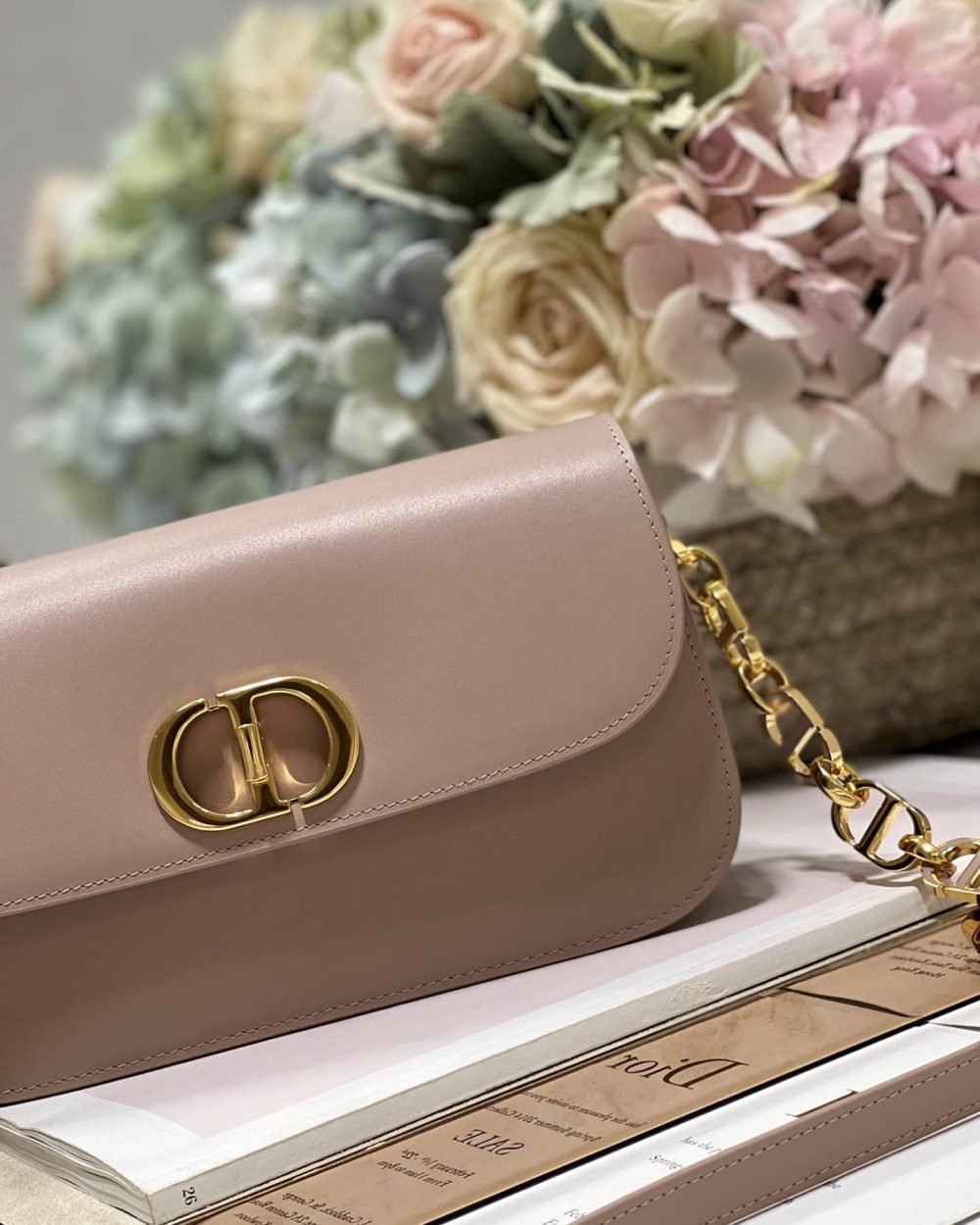 1:1 Replica 30 Montaigne Avenue Bag Black/White/Blue/Beige/Light Pink For Women 9 in/ 22.5cm M9260UMOA_M900