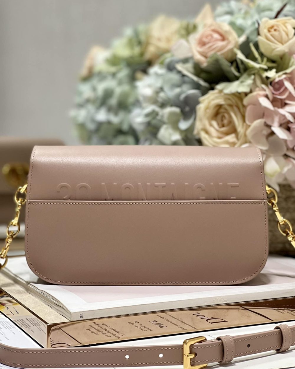 1:1 Replica 30 Montaigne Avenue Bag Black/White/Blue/Beige/Light Pink For Women 9 in/ 22.5cm M9260UMOA_M900