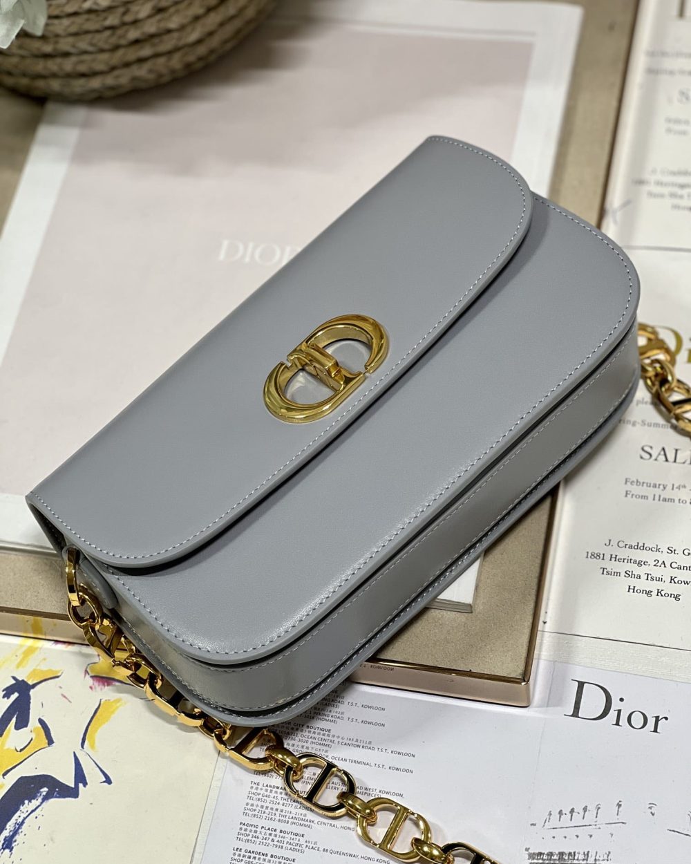 1:1 Replica 30 Montaigne Avenue Bag Black/White/Blue/Beige/Light Pink For Women 9 in/ 22.5cm M9260UMOA_M900