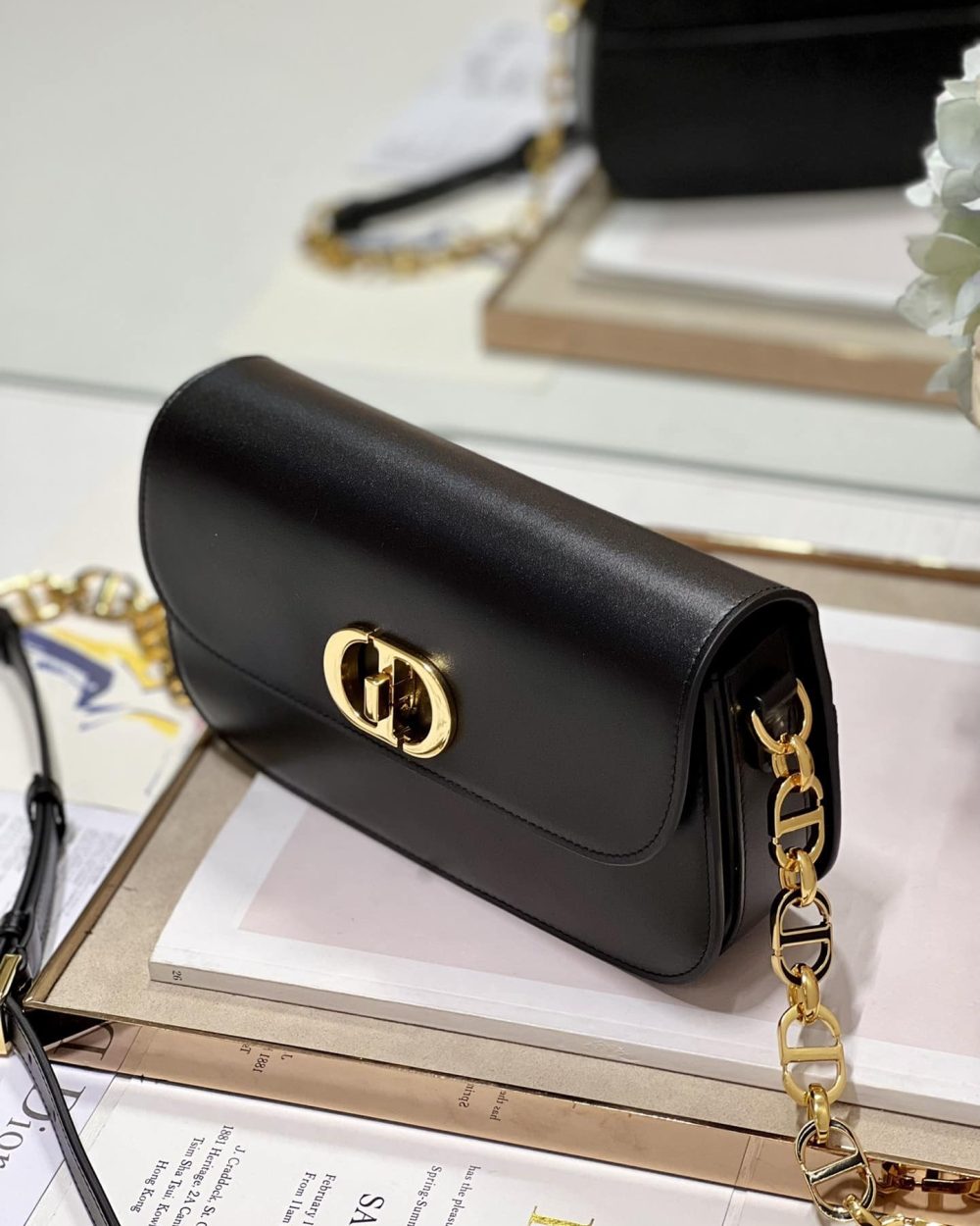 1:1 Replica 30 Montaigne Avenue Bag Black/White/Blue/Beige/Light Pink For Women 9 in/ 22.5cm M9260UMOA_M900