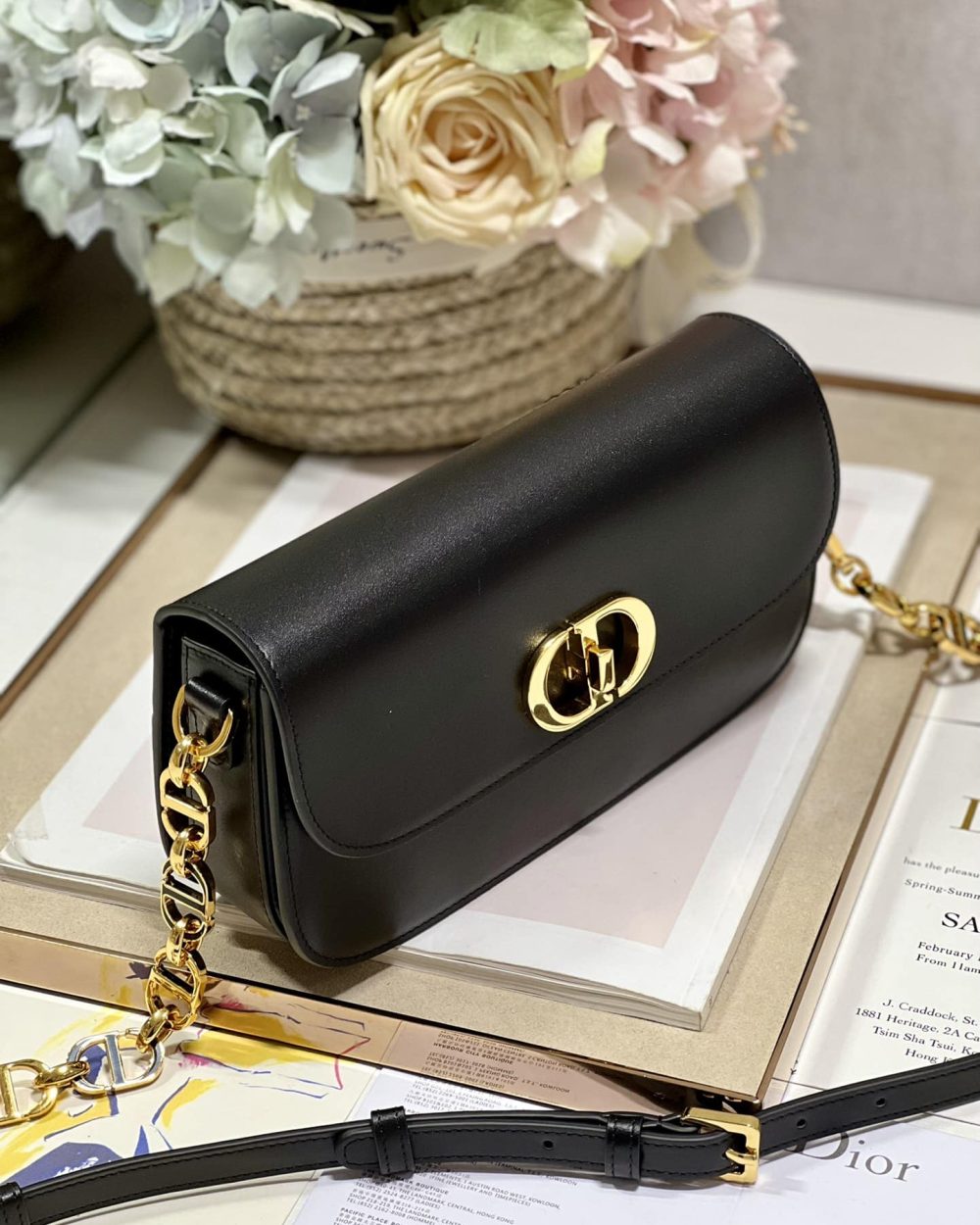 1:1 Replica 30 Montaigne Avenue Bag Black/White/Blue/Beige/Light Pink For Women 9 in/ 22.5cm M9260UMOA_M900