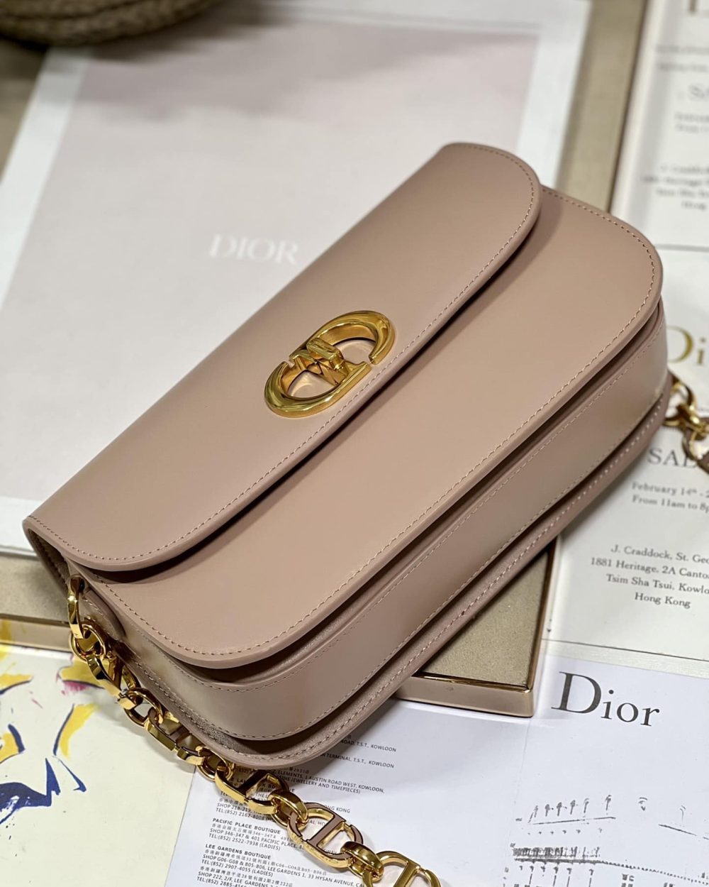 1:1 Replica 30 Montaigne Avenue Bag Black/White/Blue/Beige/Light Pink For Women 9 in/ 22.5cm M9260UMOA_M900