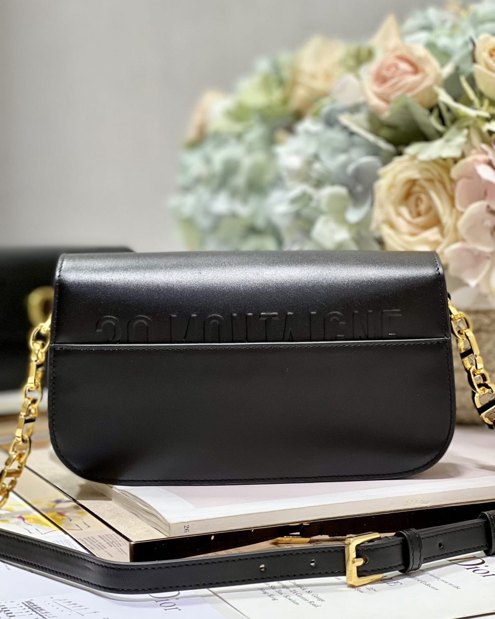 1:1 Replica 30 Montaigne Avenue Bag Black/White/Blue/Beige/Light Pink For Women 9 in/ 22.5cm M9260UMOA_M900