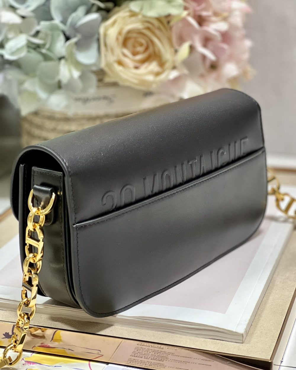 1:1 Replica 30 Montaigne Avenue Bag Black/White/Blue/Beige/Light Pink For Women 9 in/ 22.5cm M9260UMOA_M900