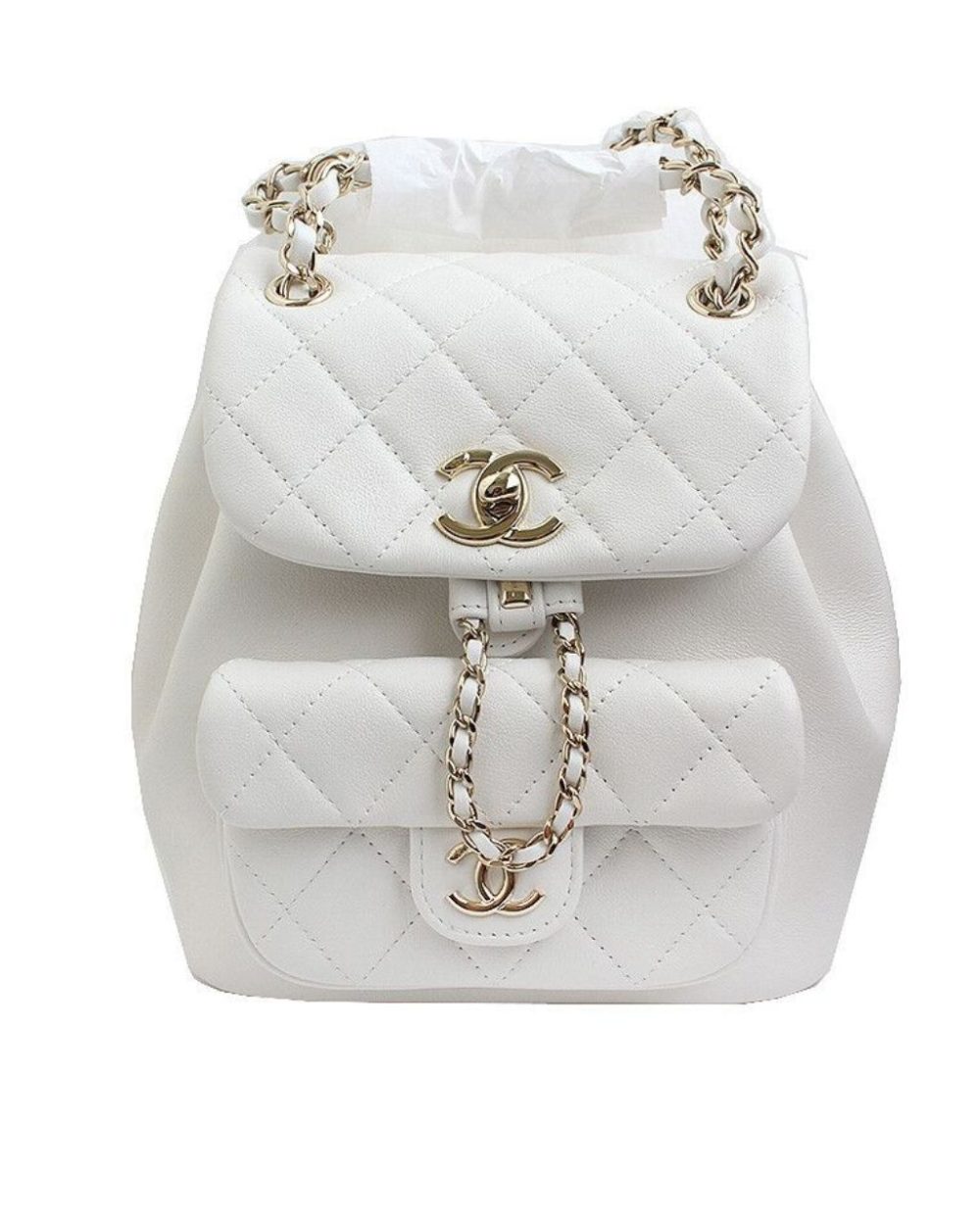 [REP 1:1] CHANEL MINI DUMA BACKPACK WHITE 24CM AS2908 B09750 10601
