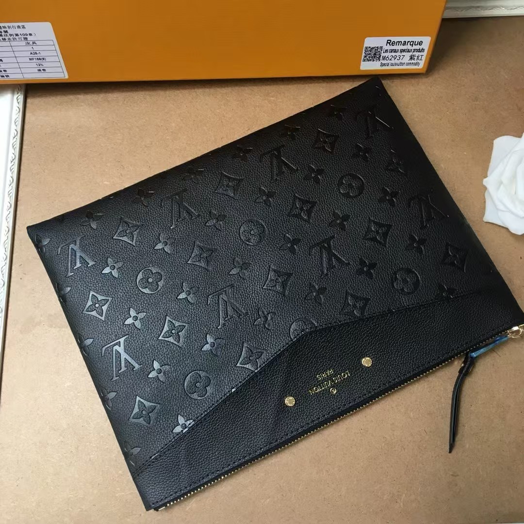 1:1 Replica Louis Vuitton Pochette Melanie MM Monogram Empreinte Black For Women, Women's Wallets 11.6in/29.5cm LV - Image 4