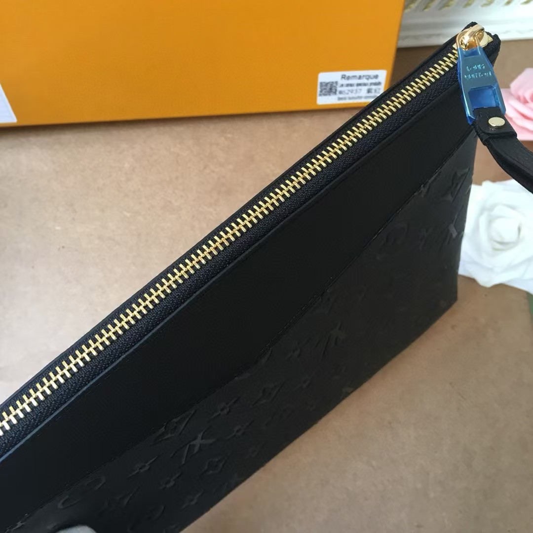 1:1 Replica Louis Vuitton Pochette Melanie MM Monogram Empreinte Black For Women, Women's Wallets 11.6in/29.5cm LV - Image 7