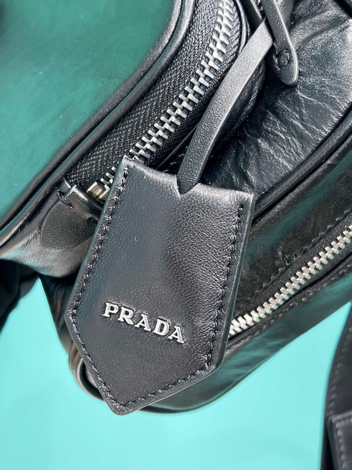 Antique Nappa Multi-Pocket Top-Handle Bag In Grey/Black For Women 9.5 in/ 24cm 1BB099_UVL_F0480_V_T2O - Image 7