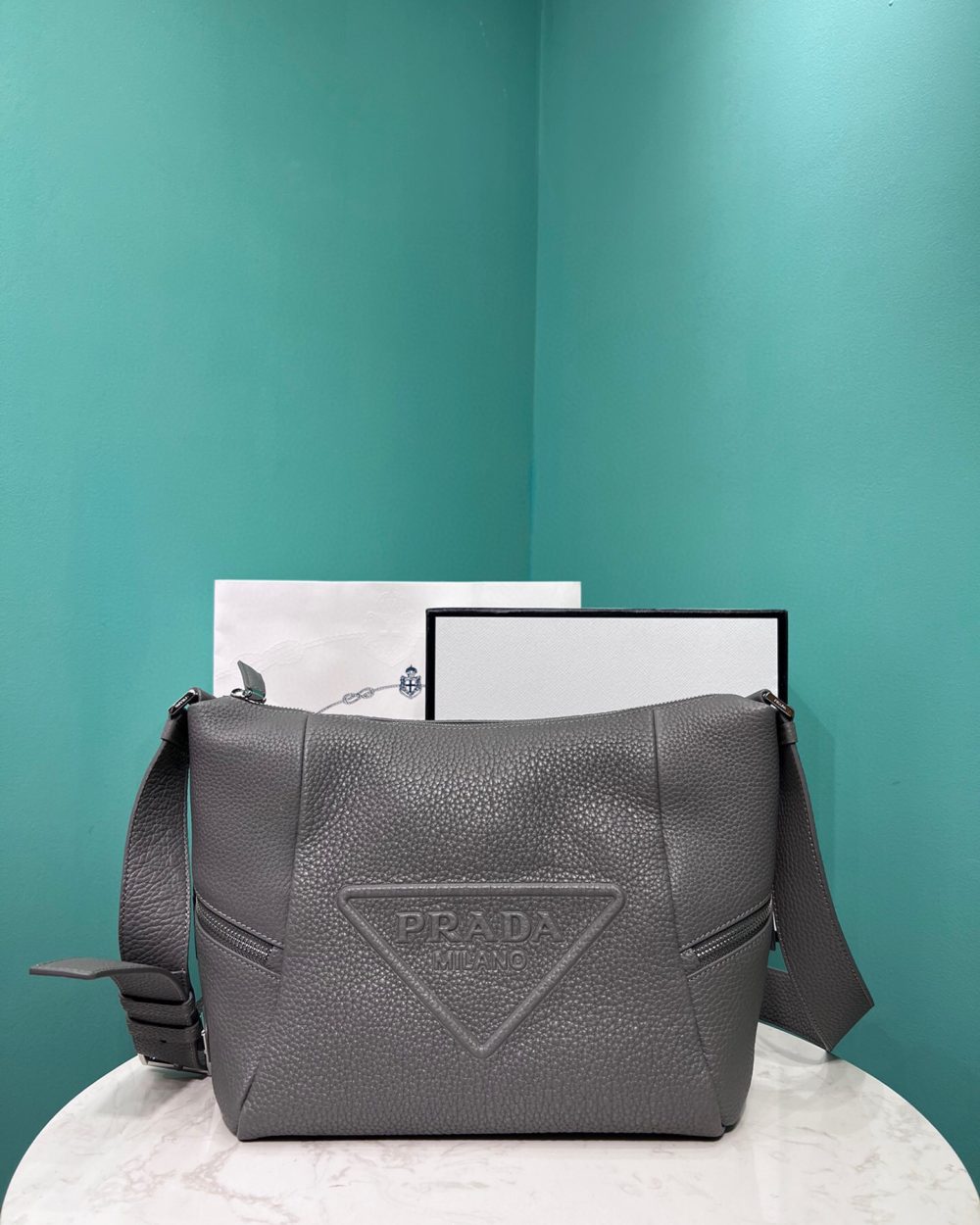 Bag With Shoulder Strap In Grey For Women 10.2 in/ 26cm 2VH165_2BBE_F0K44_V_OOO