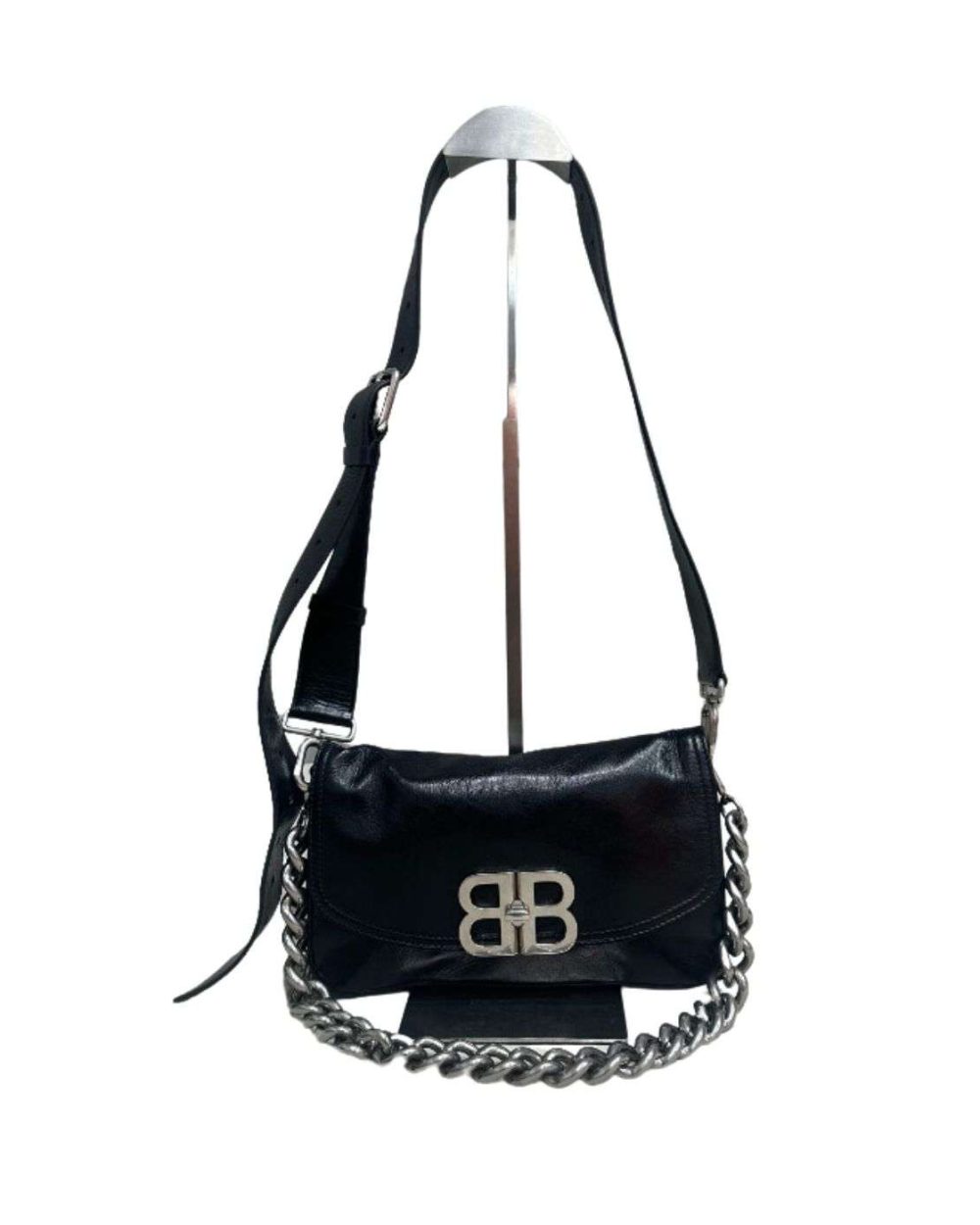 Balenciaga BB Soft Small Flap Bag Black For Women 9.1in/23cm 7485982AAIY1000