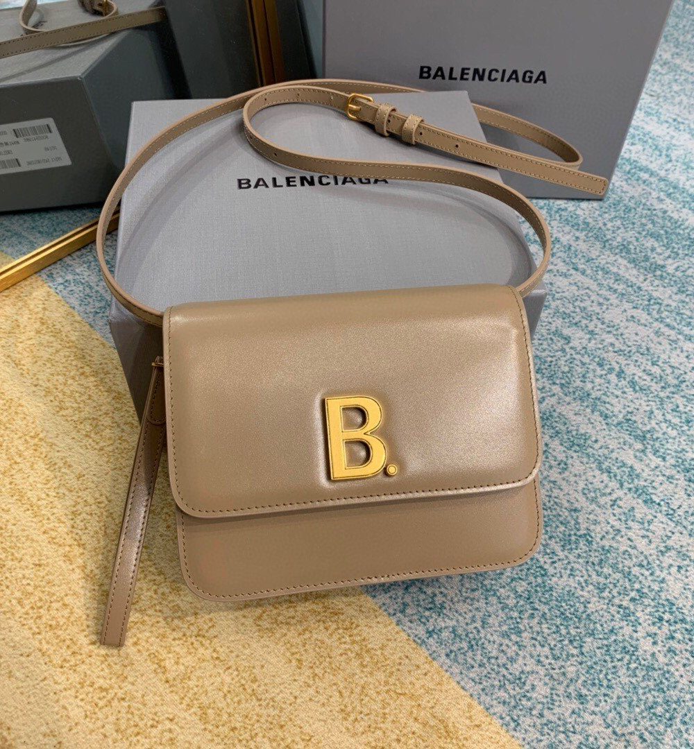 Balenciaga Bolso Bandolera B In Brown, For Women, Women's Bags 7in/18cm