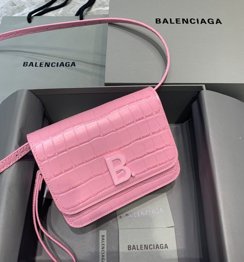 Balenciaga Bolso Bandolera B In Pink, For Women, Women's Bags 7in/18cm