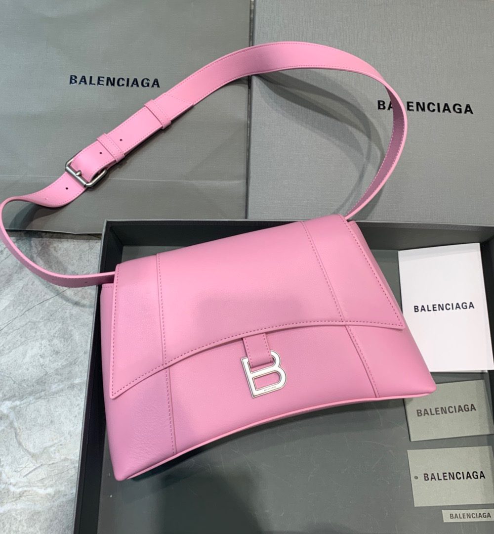 Balenciaga Downtown Small Shoulder Bag In Pink, For Women, Women's Bags 11.8in/30cm 67135329S1Y5906