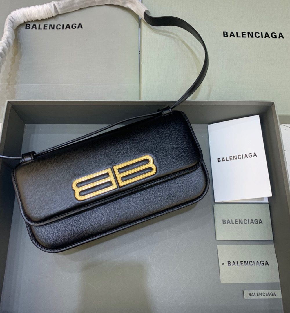 Balenciaga Gossip Small Shoulder Bag Black, For Women, Women's Bags 9.1in/23cm