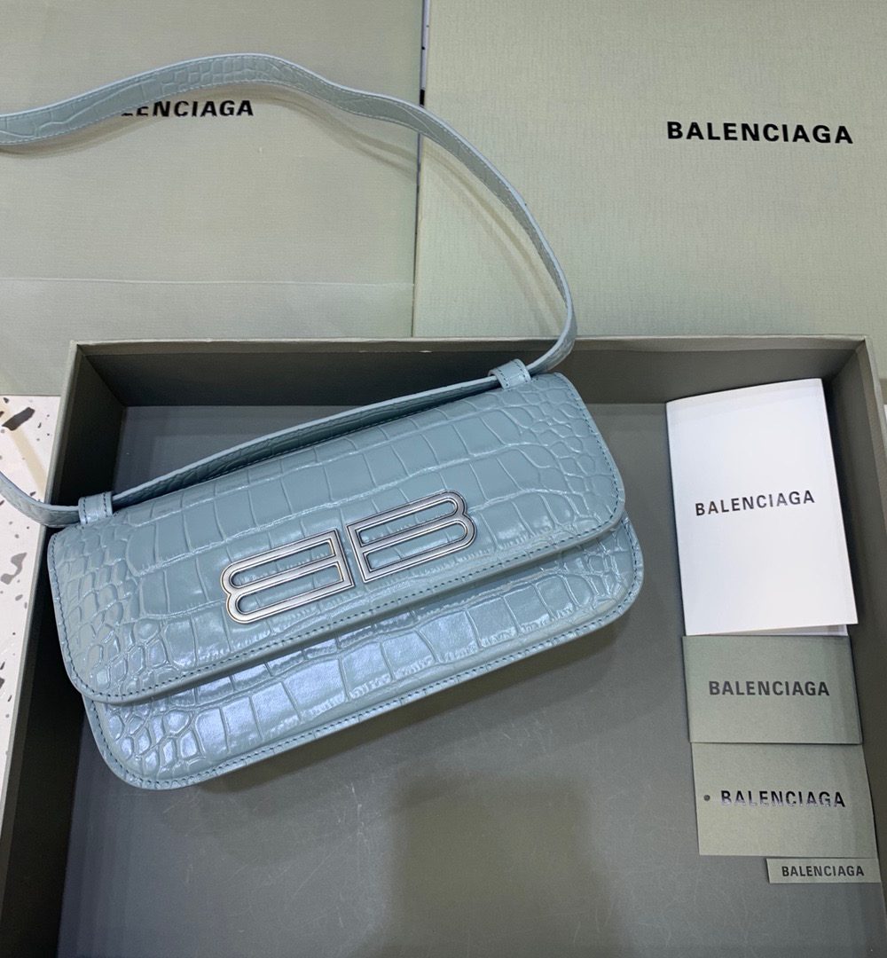 Balenciaga Gossip Small Shoulder Bag Blue, For Women, Women's Bags 9.1in/23cm