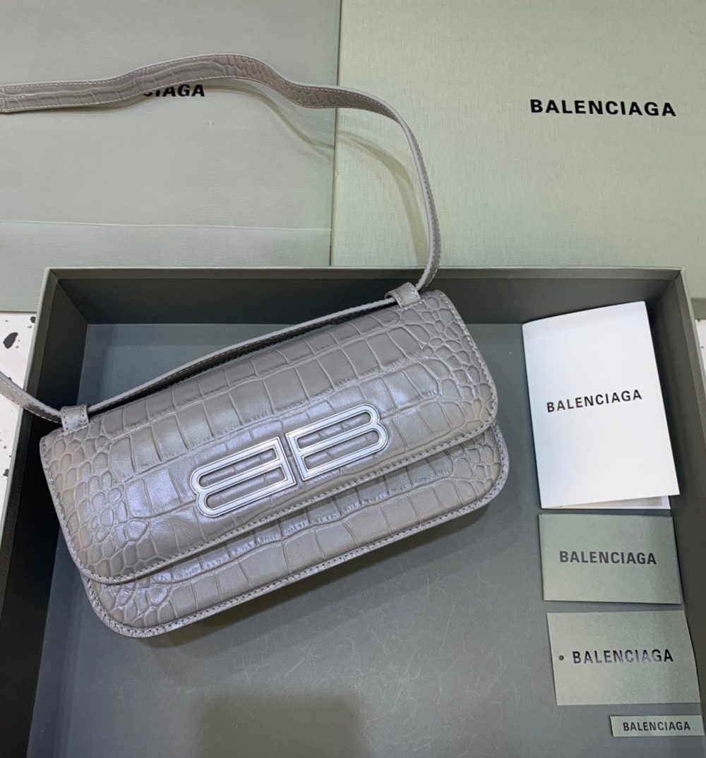 Balenciaga Gossip Small Shoulder Bag Gray, For Women, Women's Bags 9.1in/23cm