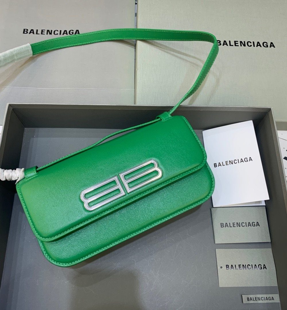 Balenciaga Gossip Small Shoulder Bag Green, For Women, Women's Bags 9.1in/23cm