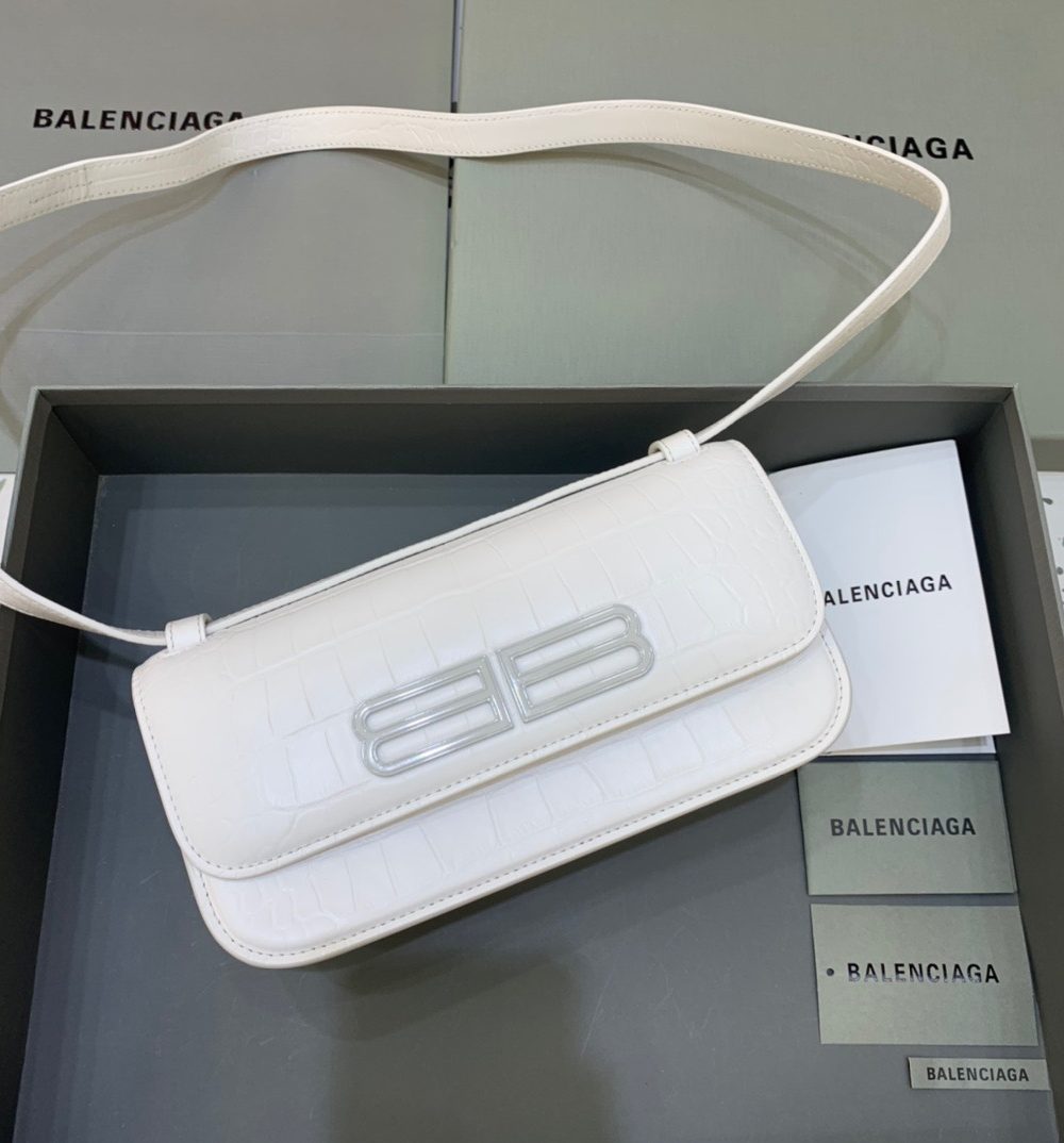Balenciaga Gossip Small Shoulder Bag White, For Women, Women's Bags 9.1in/23cm