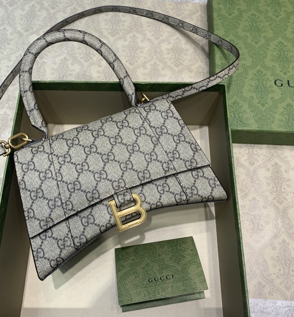 Balenciaga Hourglass Small Handbag In Beige, For Women, Women's Bags 9in/23cm