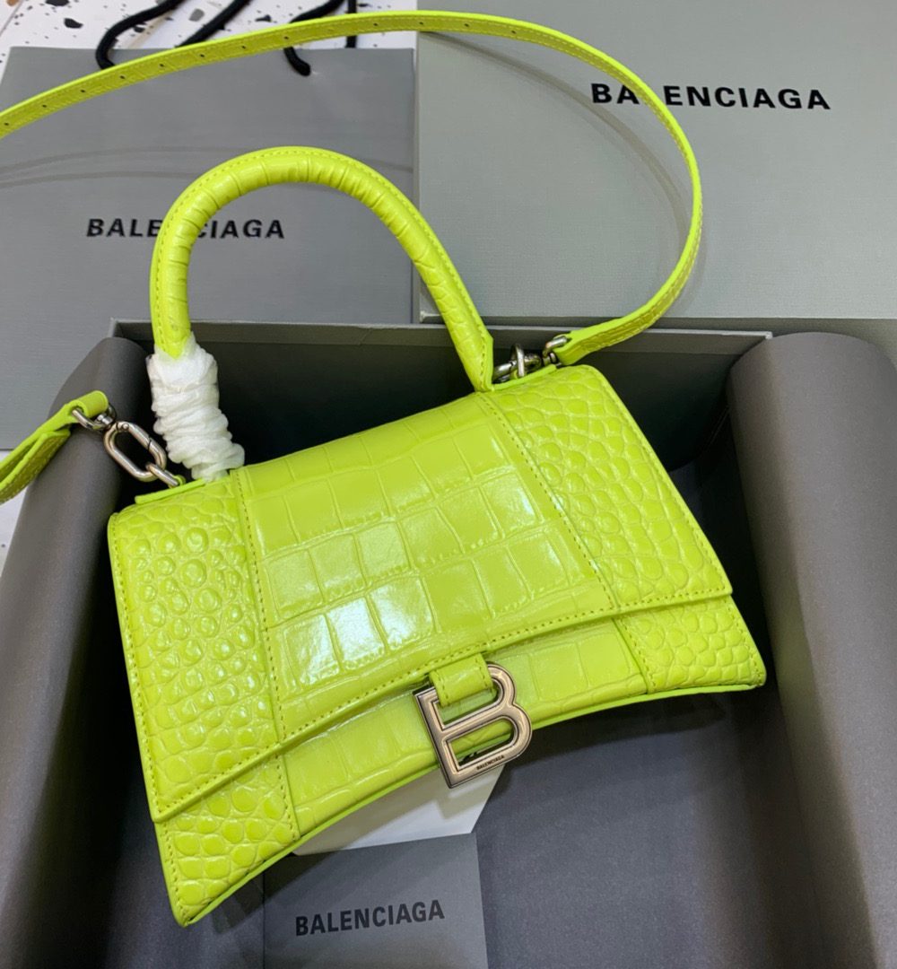 Balenciaga Hourglass Small Handbag In Light Green, For Women, Women's Bags 9in/23cm