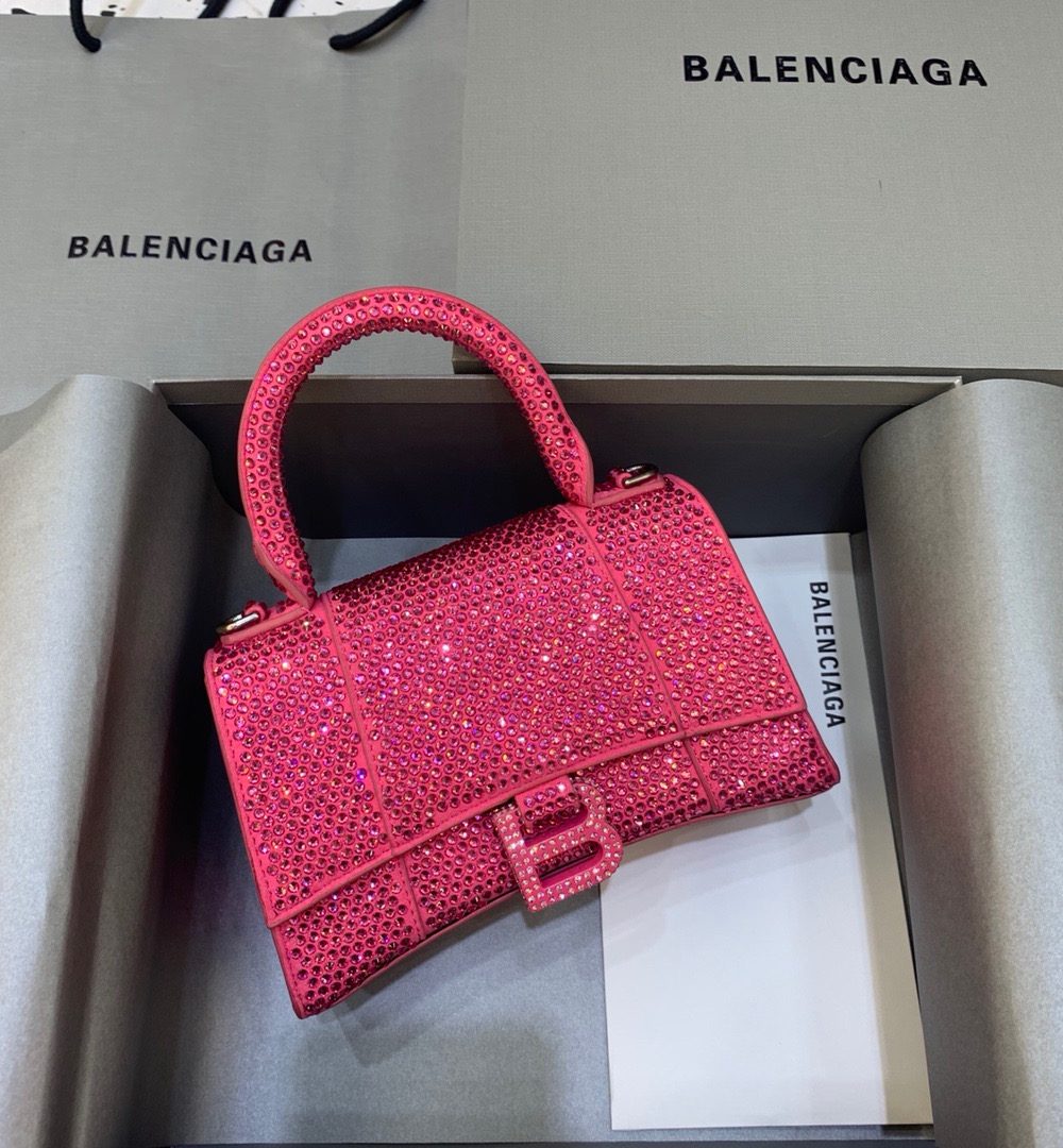 Balenciaga Hourglass XS Handbag In Pink, For Women, Women's Bags 7.4in/19cm