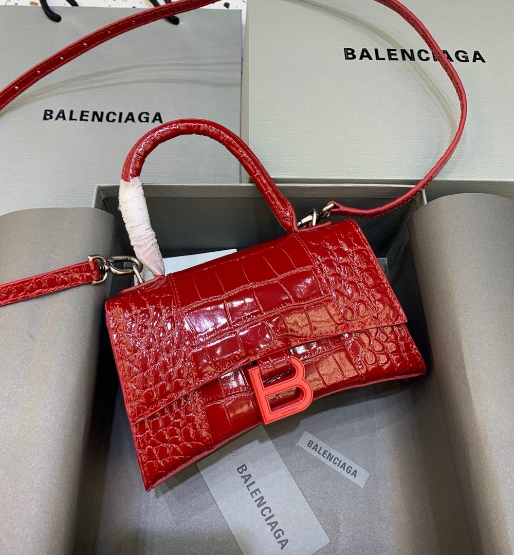 Balenciaga Hourglass XS Handbag In Red, For Women, Women's Bags 7.4in/19cm