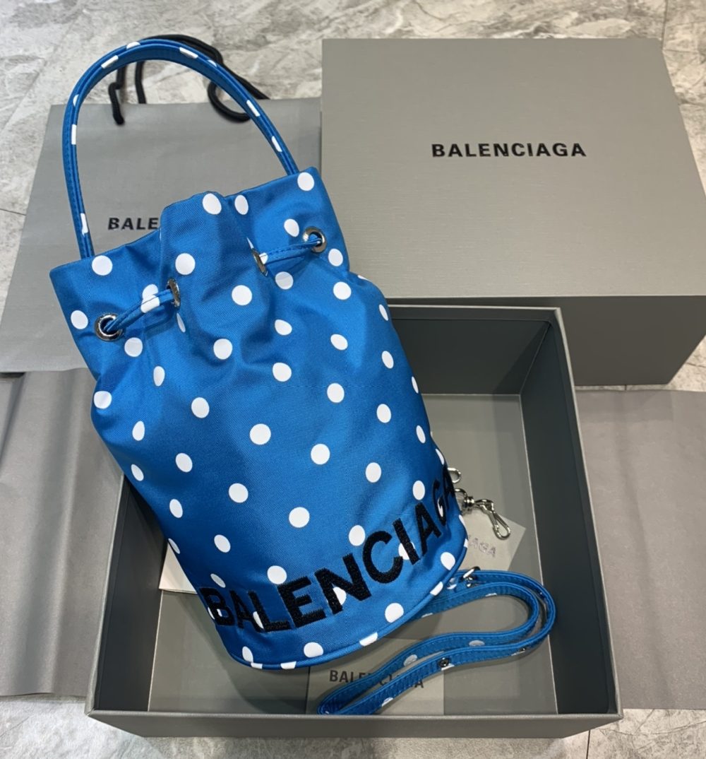 Balenciaga Le Cagole Medium Bucket Bag In Blue, For Women, Women's Bags 17.6in/45cm