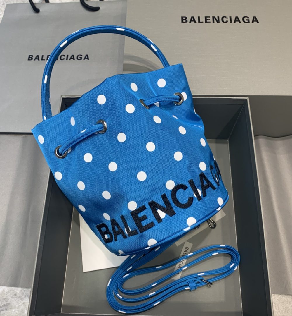Balenciaga Le Cagole Medium Bucket Bag In Blue, For Women, Women's Bags 7in/18cm