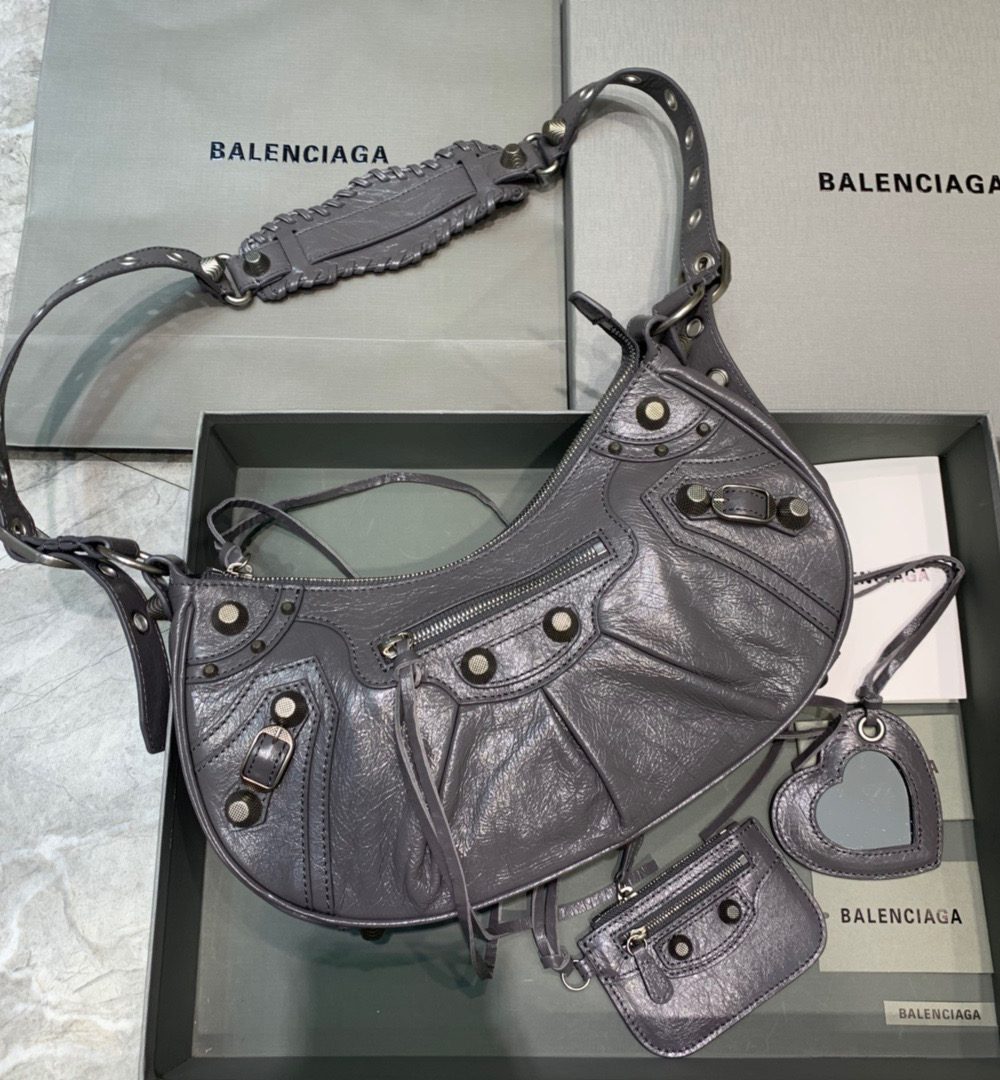 Balenciaga Le Cagole XS Shoulder Bag In Gray, For Women, Women's Bags 13in/33cm