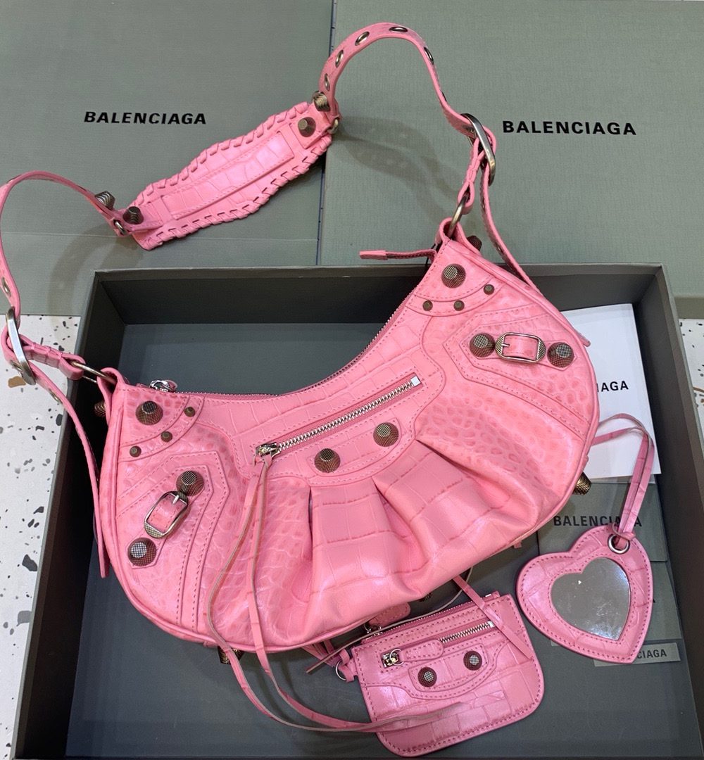 Balenciaga Le Cagole XS Shoulder Bag In Pink, For Women, Women's Bags 13in/33cm 67130723EBY5812