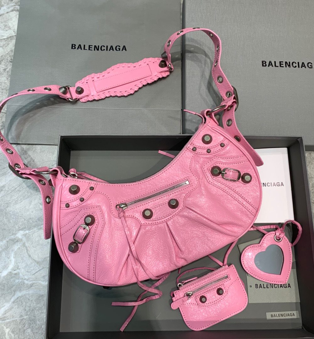 Balenciaga Le Cagole XS Shoulder Bag In Pink, For Women, Women's Bags 13in/33cm